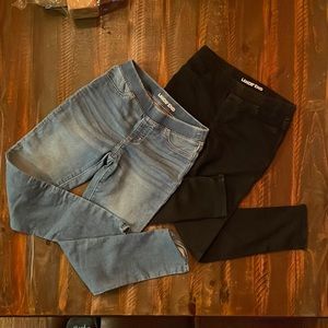 2 pairs of Lands End Denim - girls size 8